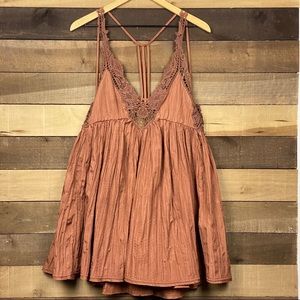 Free People Women’s Brown Flowy Dress